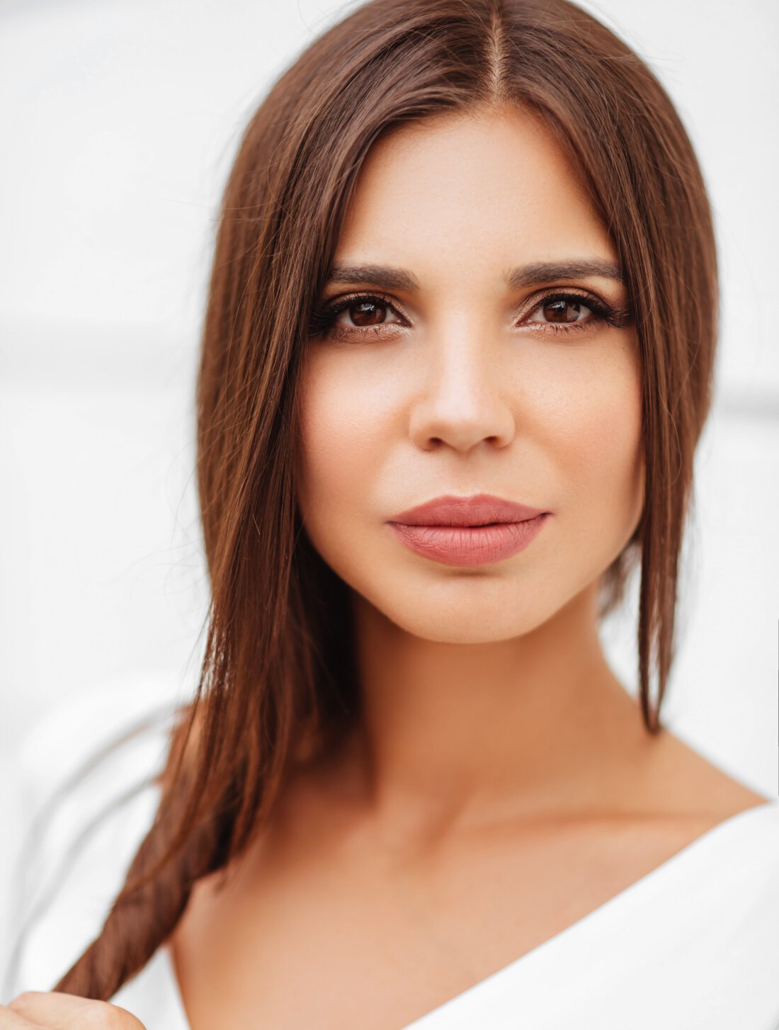 Manchester plastic surgery patient model with brown hair